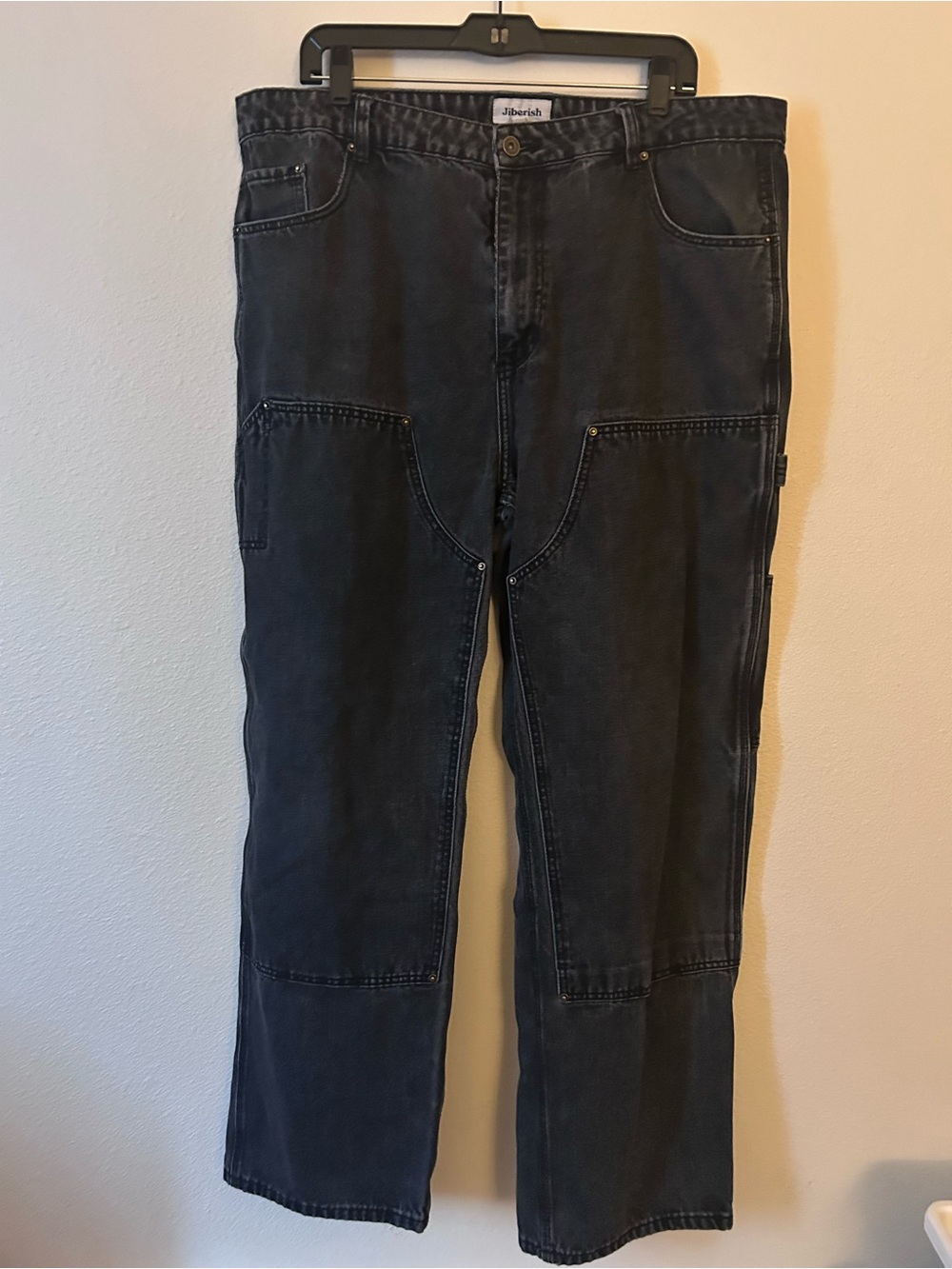 Limited Drop Jiberish Brand Size 36 Black Denim Carpenter Jeans